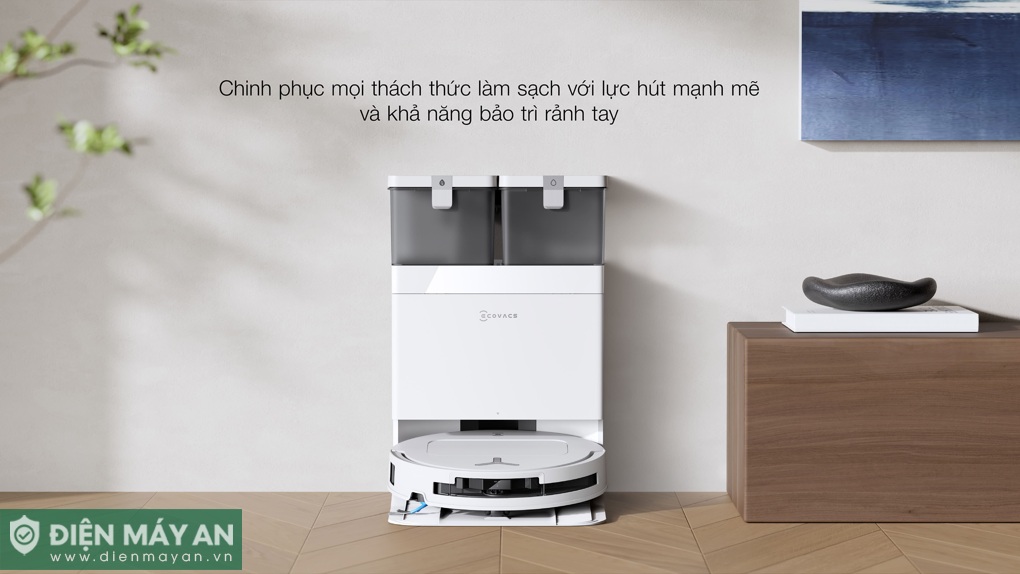 Robot hút bụi lau nhà Ecovacs Deebot T50s Pro OMNI - Đen/Trắng